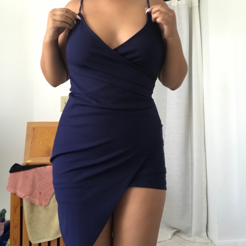Simple Blue Cocktail/Homecoming Dress